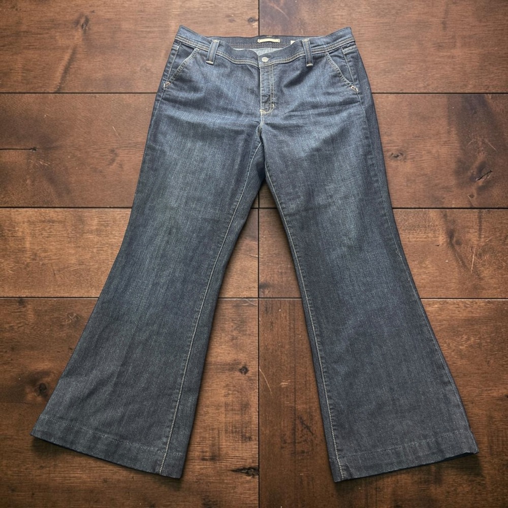 Vintage Canada Gap 1969 Limited Edition Wide Leg Flare Jeans 16 36x32 Dark Wash